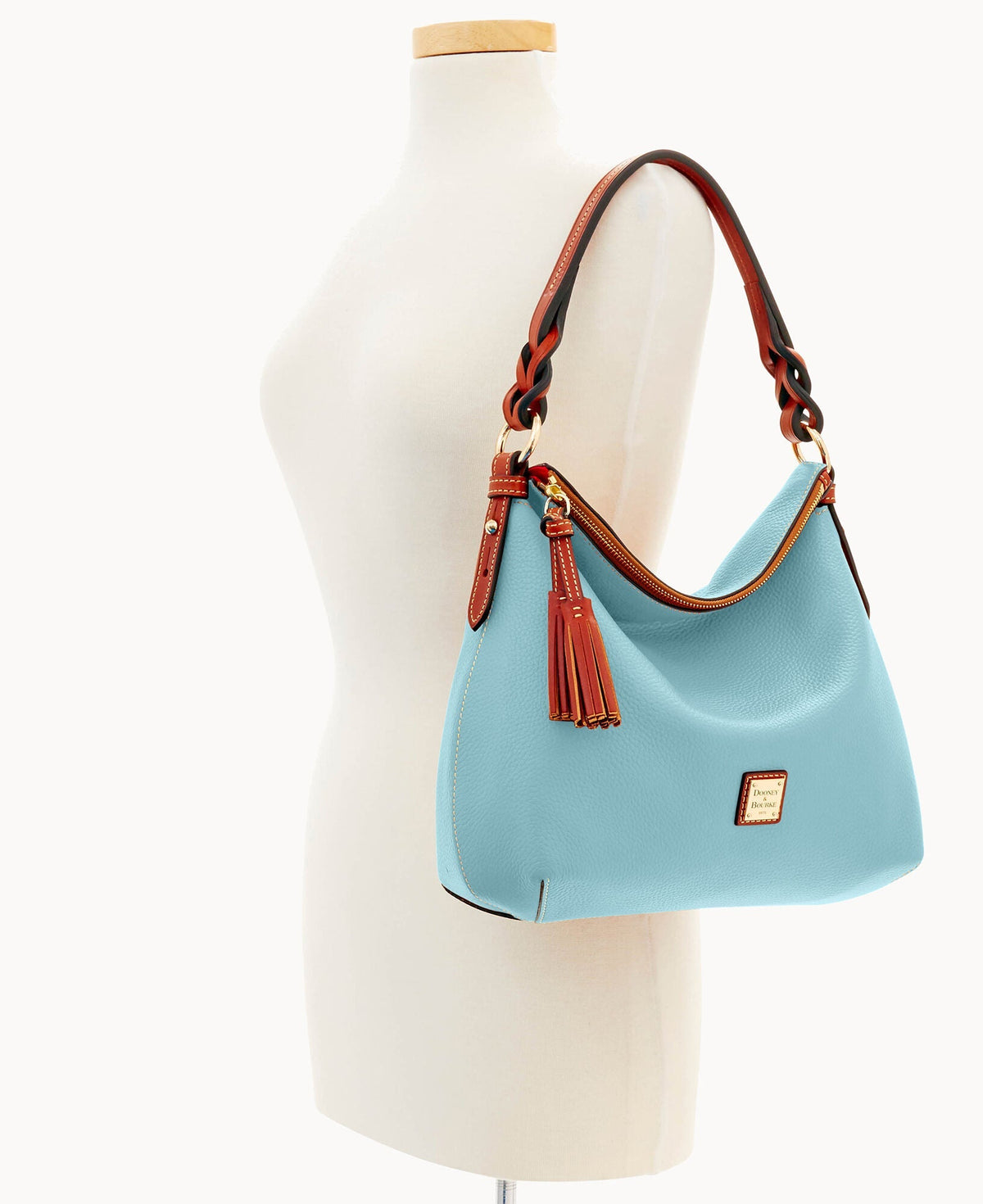 Pebble Grain Twist Strap Hobo
