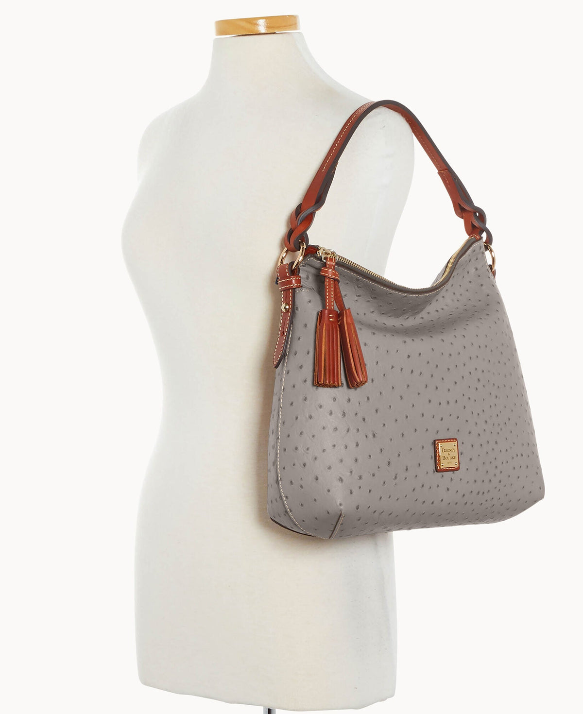 Ostrich Twist Strap Hobo