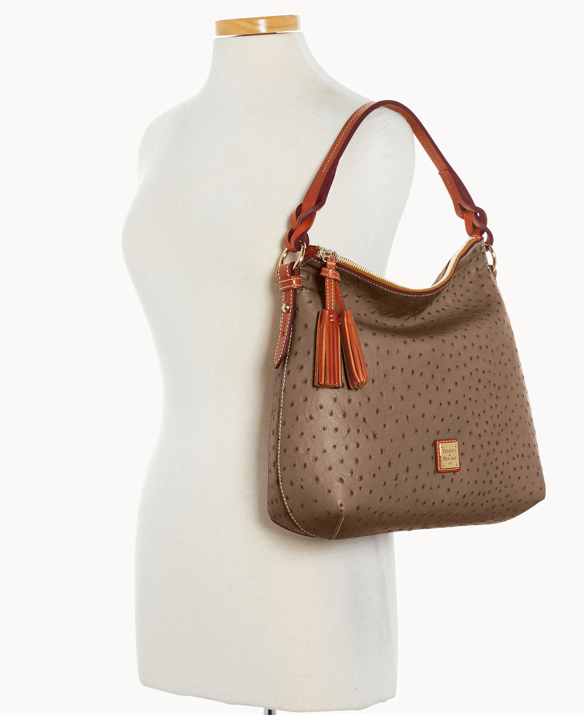 Ostrich Twist Strap Hobo