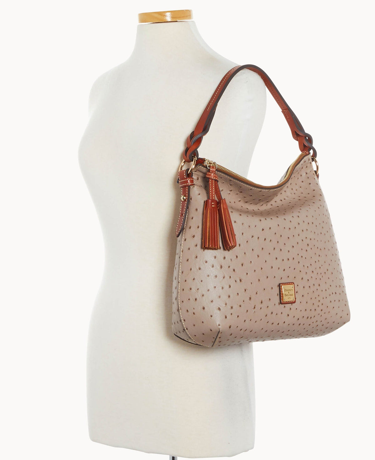 Ostrich Twist Strap Hobo