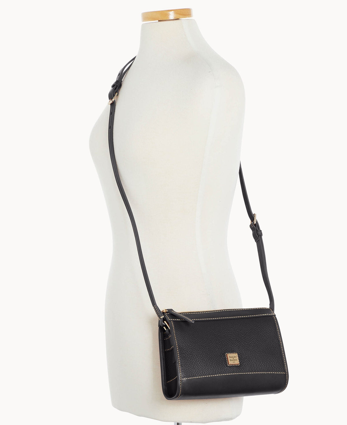 Pebble Grain Zip Crossbody