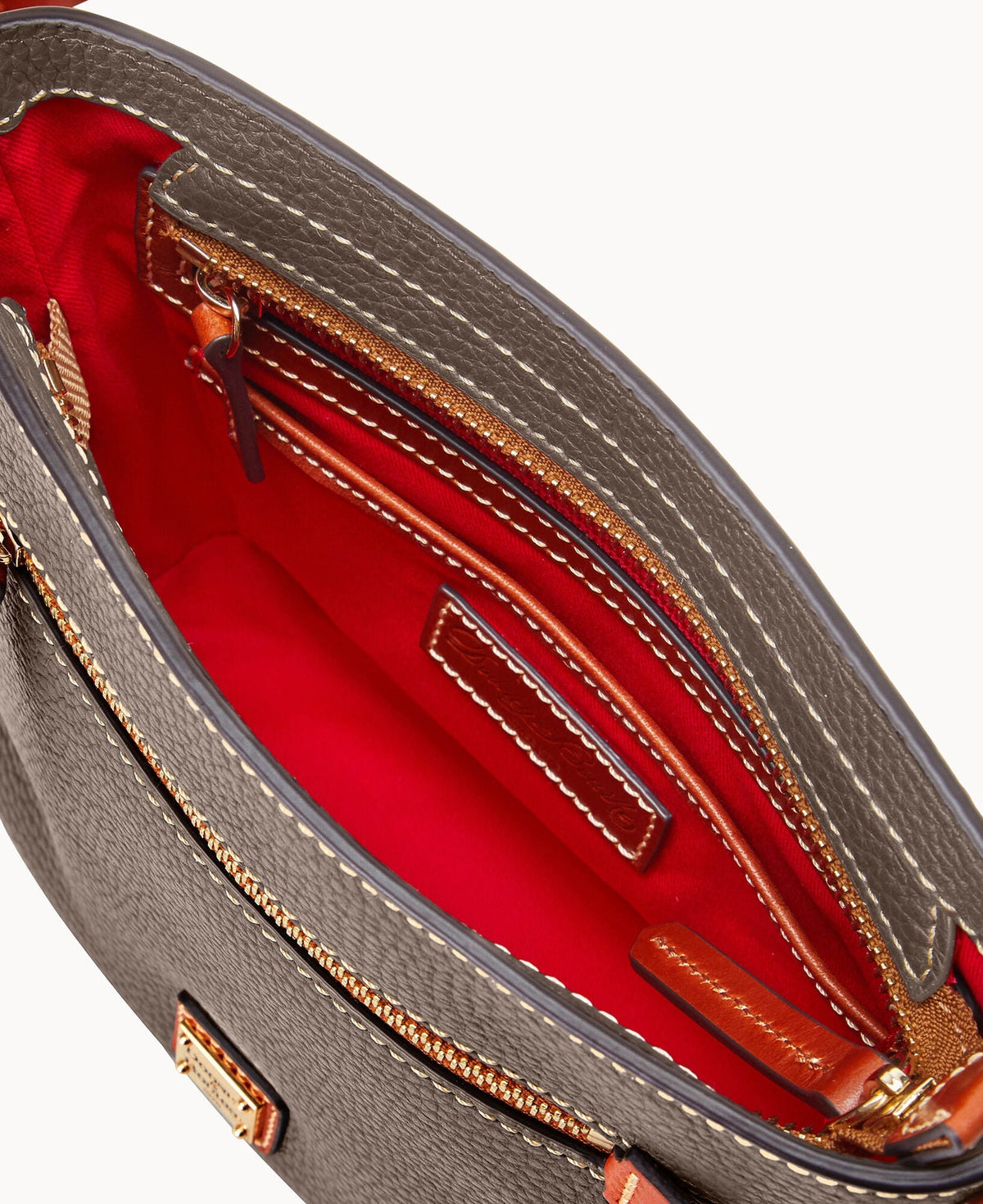 Pebble Grain Small Zip Crossbody
