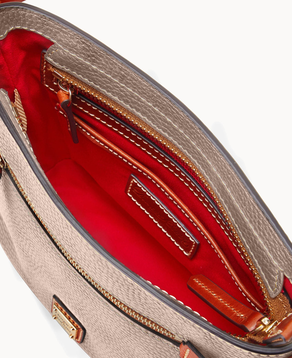 Pebble Grain Small Zip Crossbody