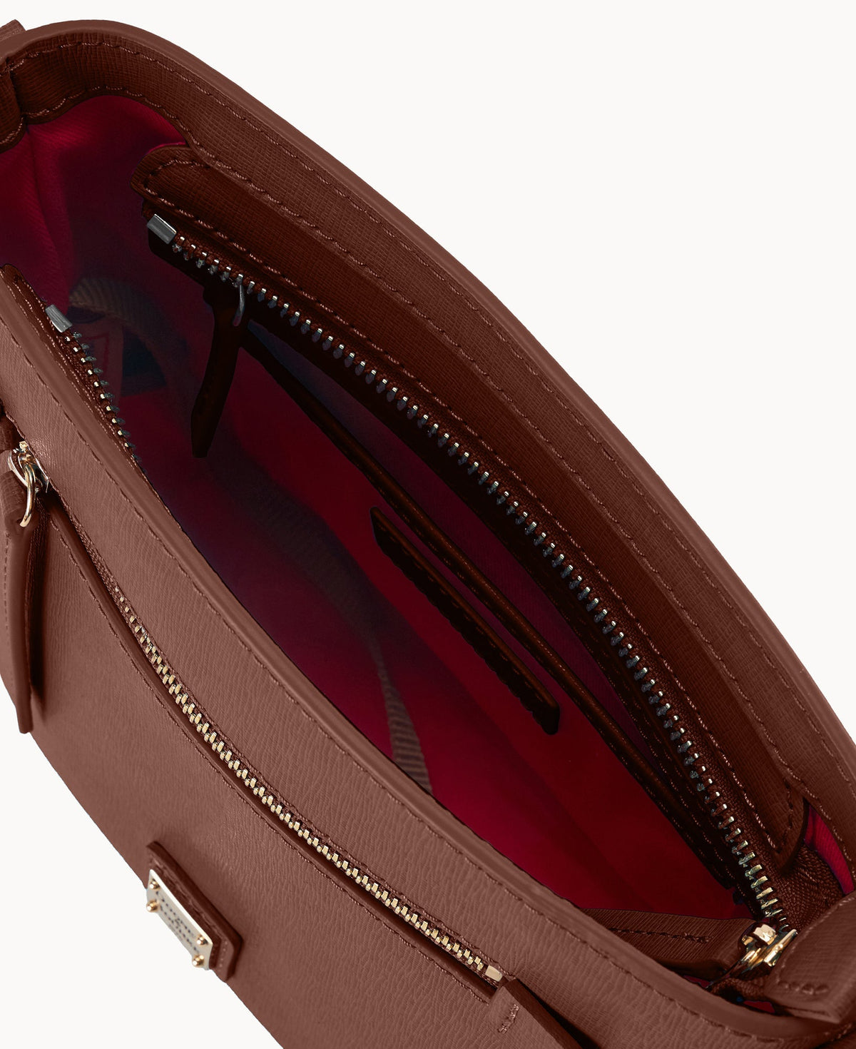 Saffiano Small Zip Crossbody