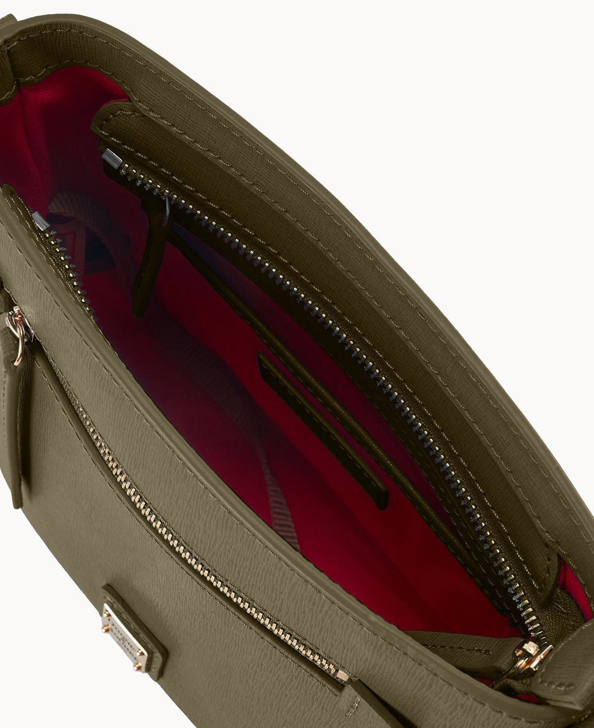 Saffiano Small Zip Crossbody