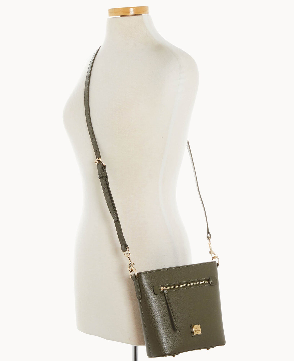 Saffiano Small Zip Crossbody