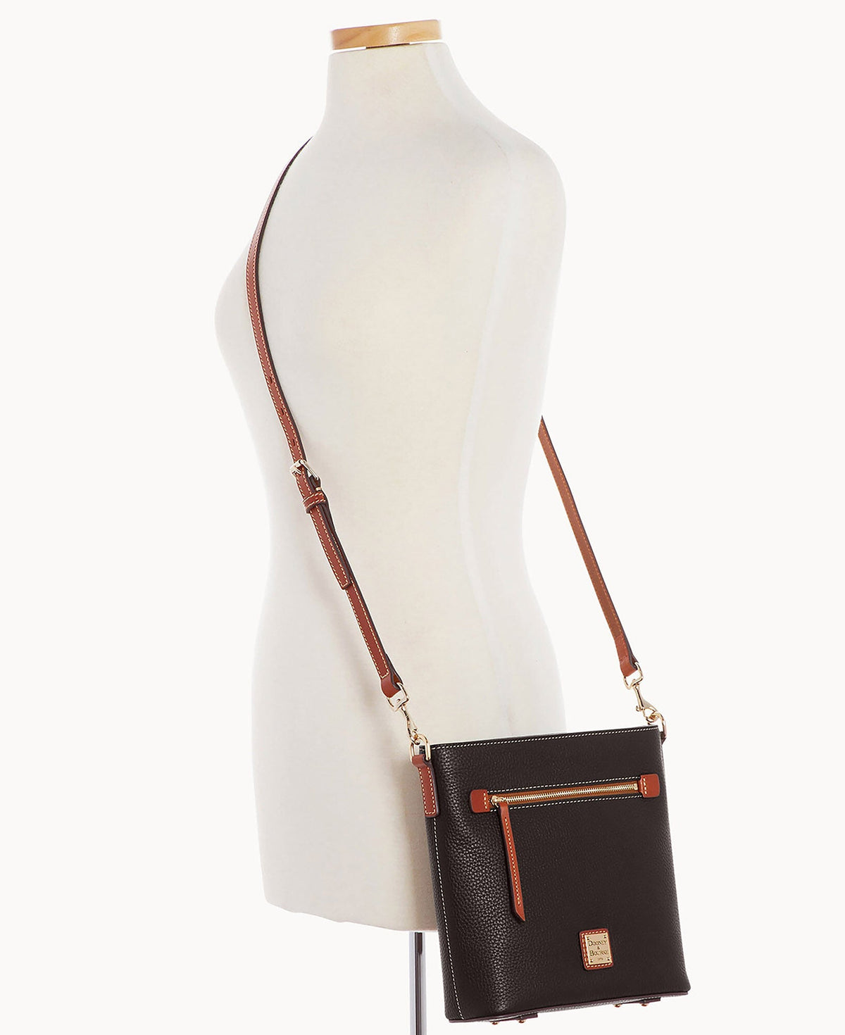 Pebble Grain Zip Crossbody