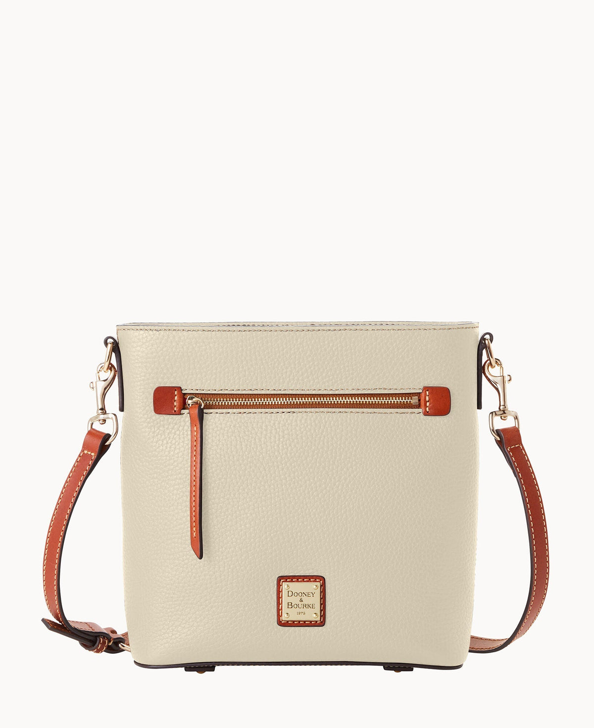 Pebble Grain Zip Crossbody