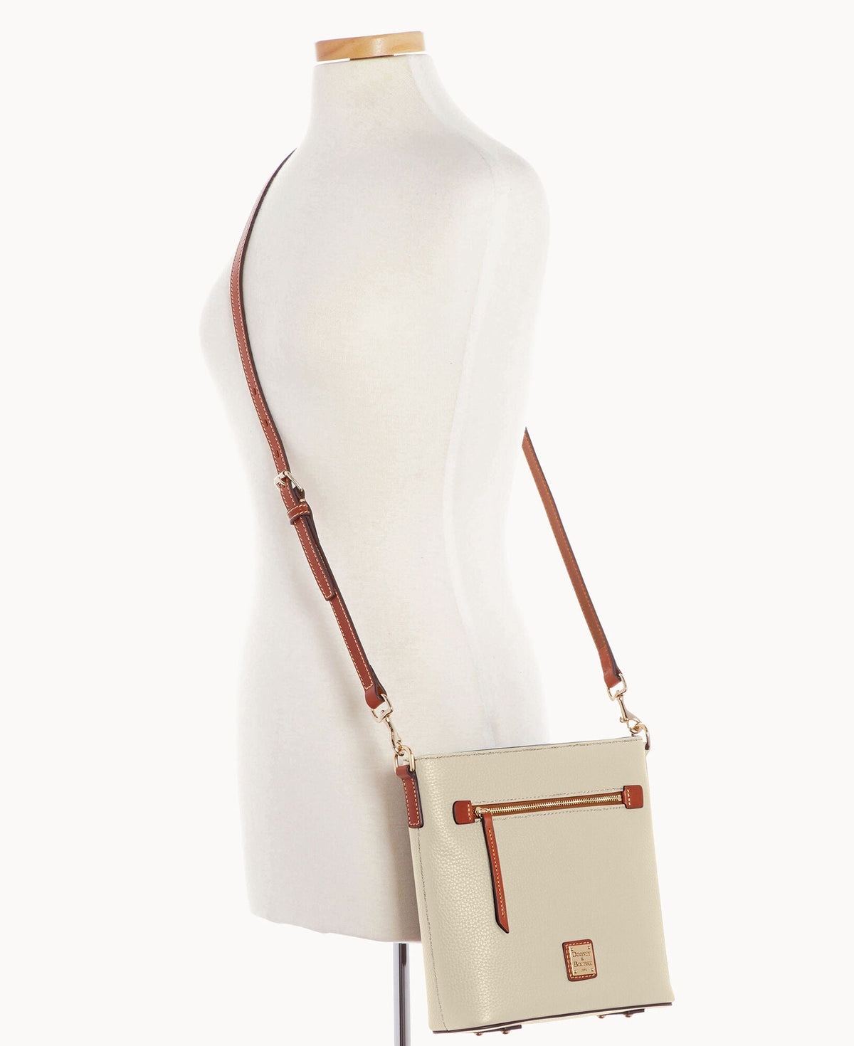 Pebble Grain Zip Crossbody