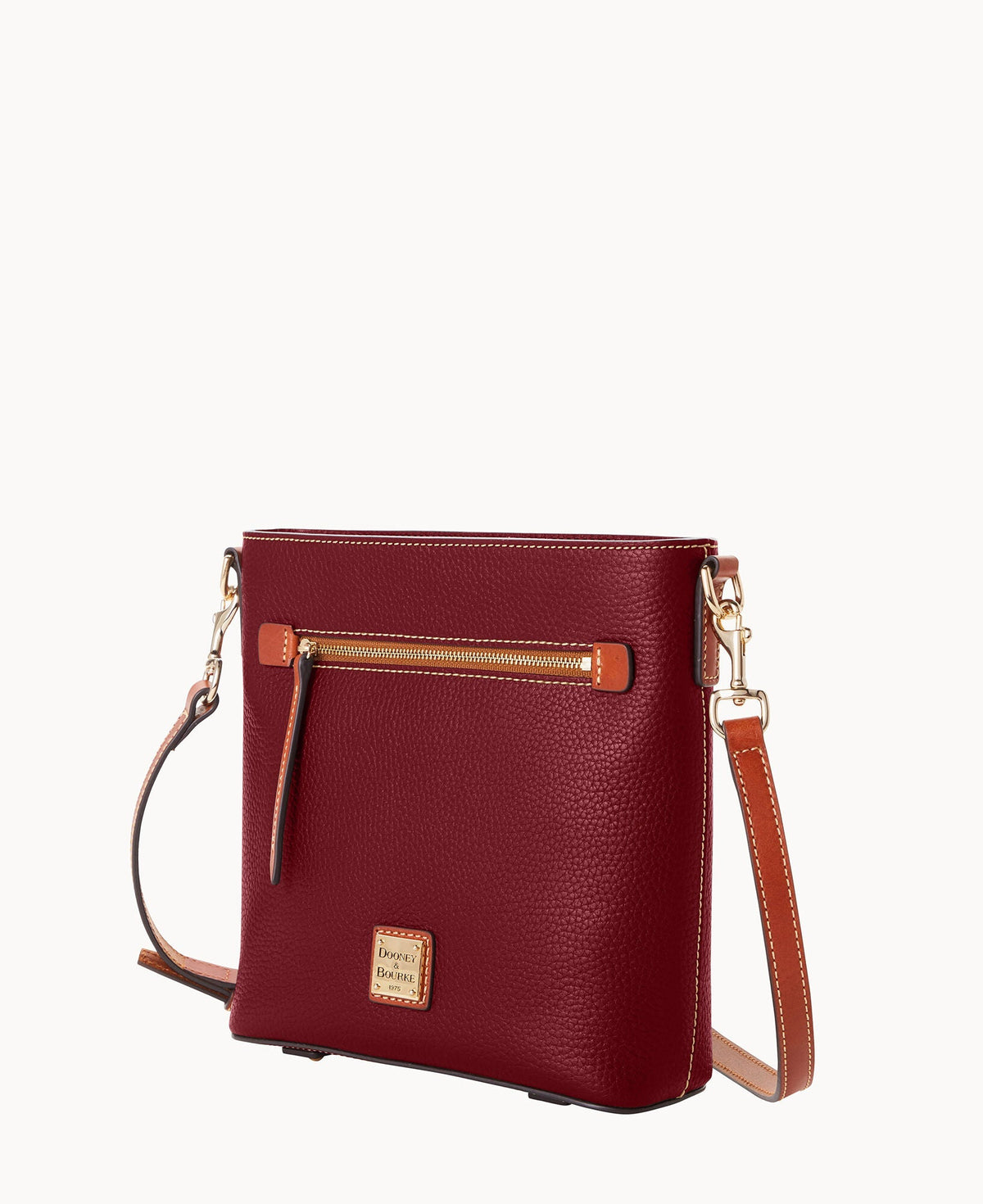 Pebble Grain Zip Crossbody