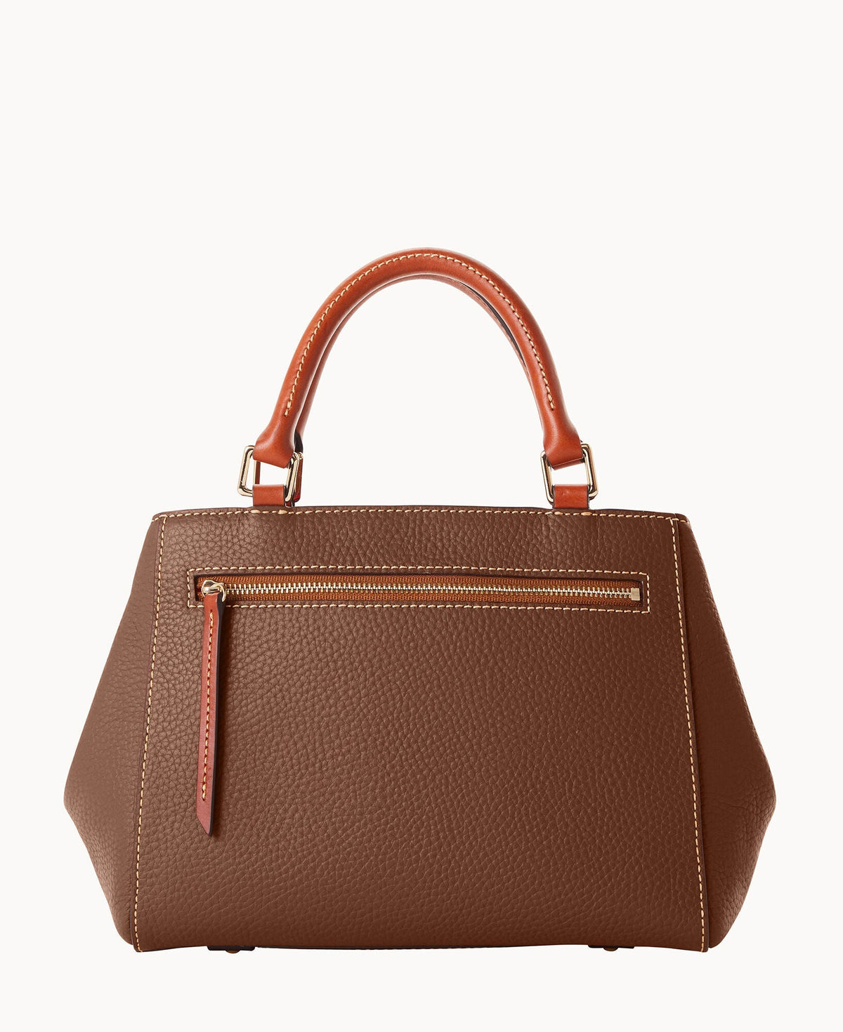 Pebble Grain Small Zip Satchel