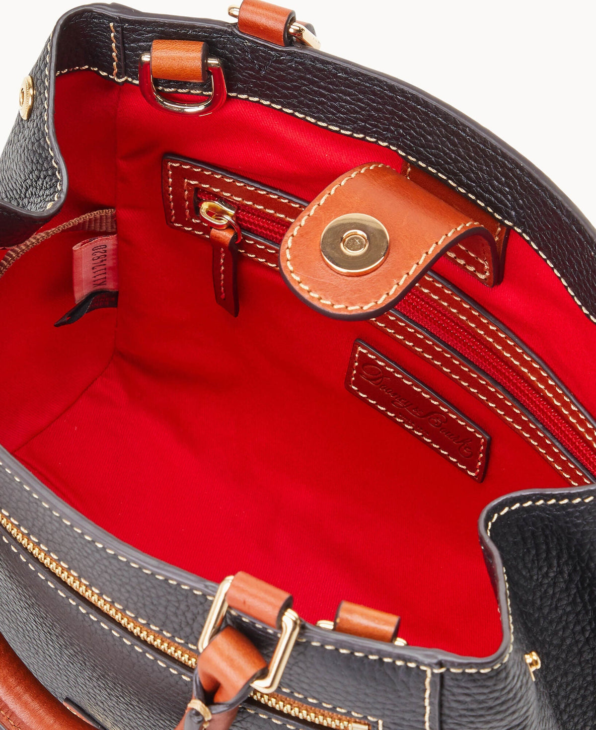 Pebble Grain Small Zip Satchel