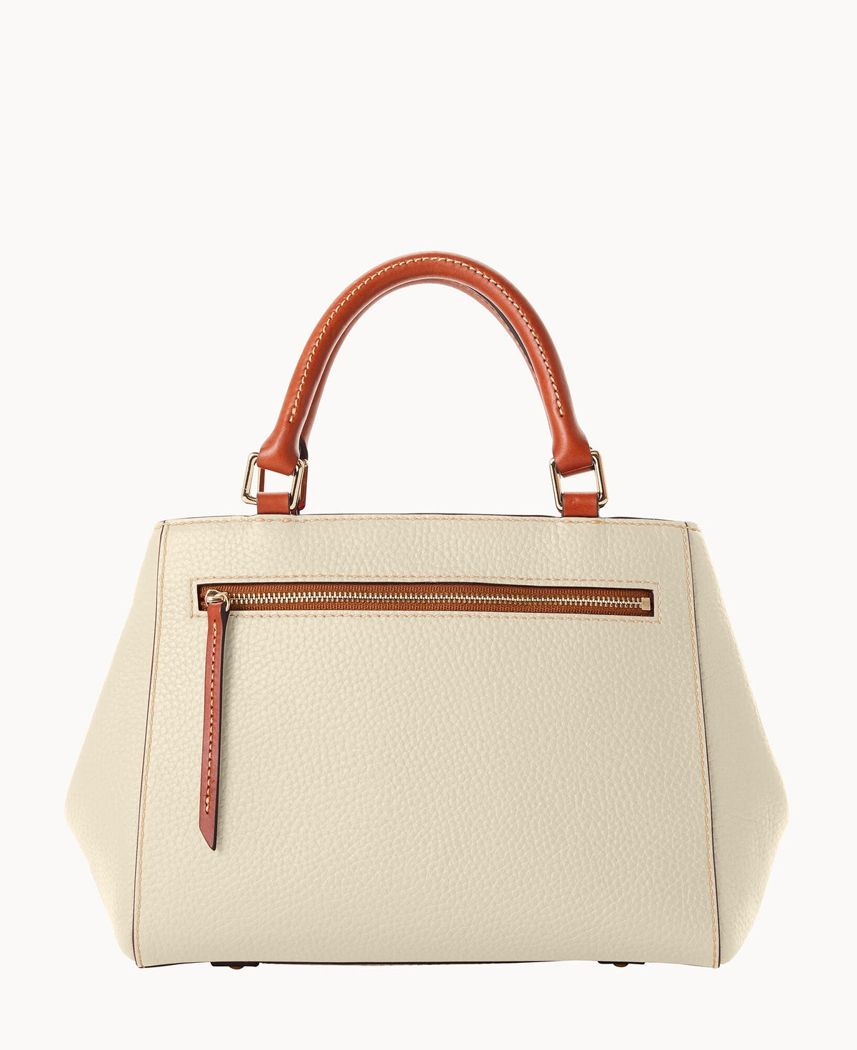 Pebble Grain Small Zip Satchel