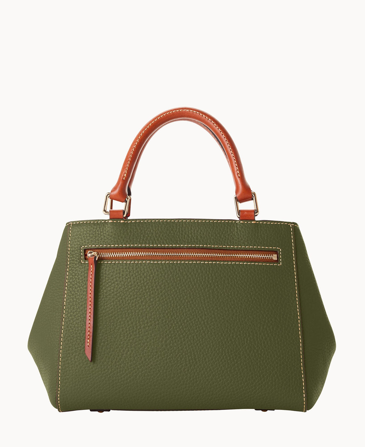 Pebble Grain Small Zip Satchel
