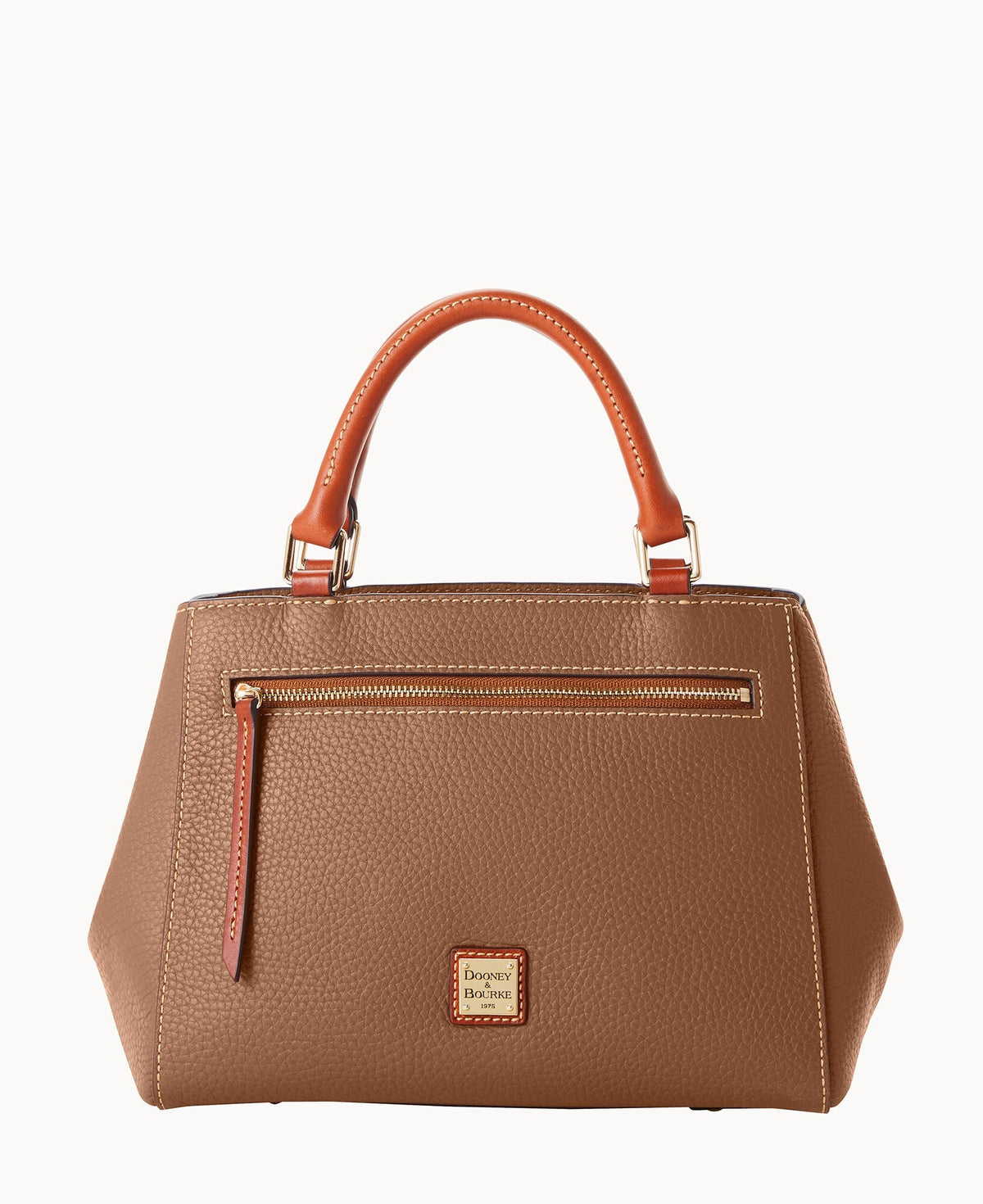 Pebble Grain Small Zip Satchel