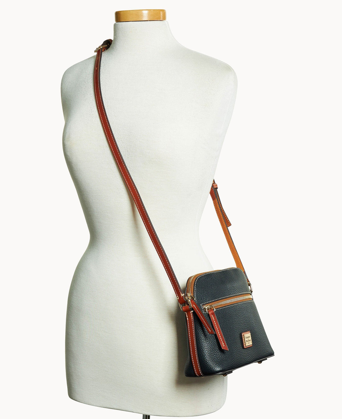 Pebble Grain Domed Crossbody