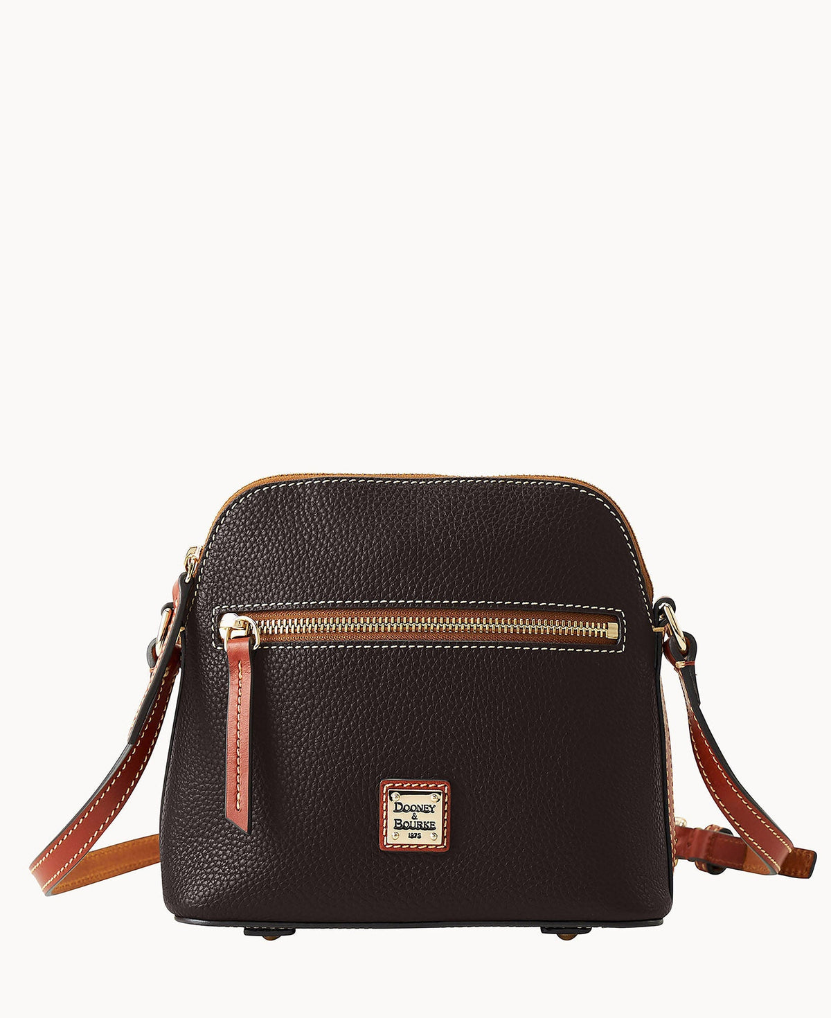 Pebble Grain Domed Crossbody