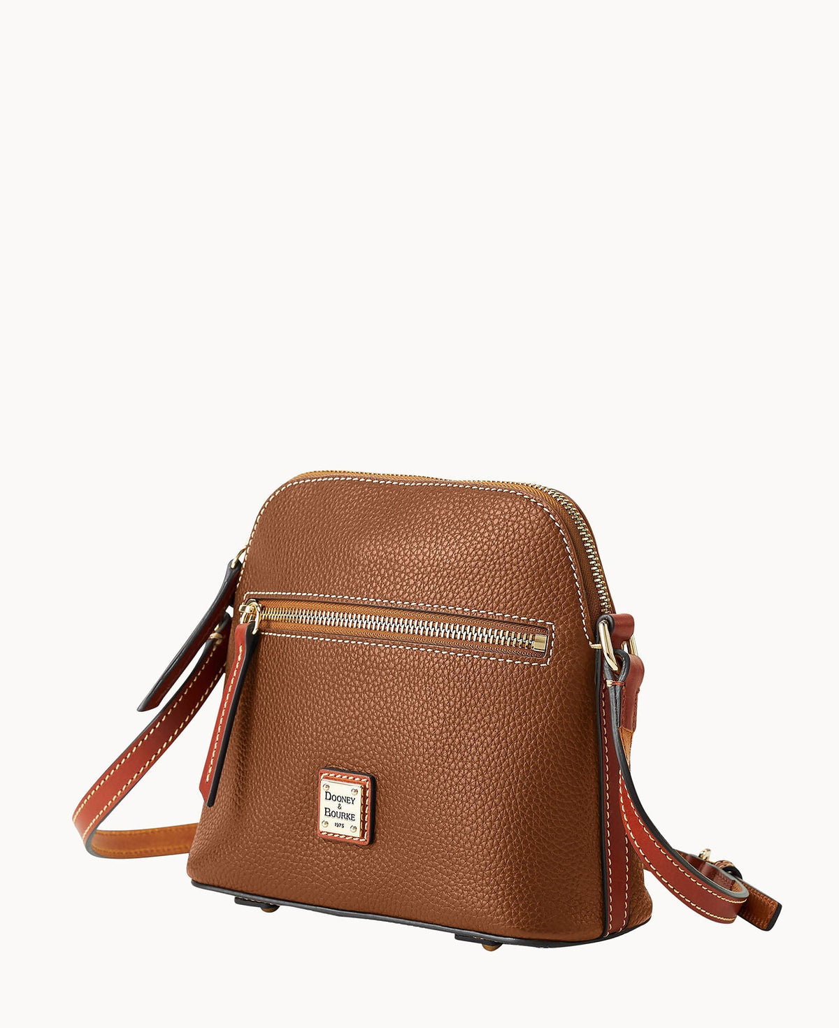 Pebble Grain Domed Crossbody
