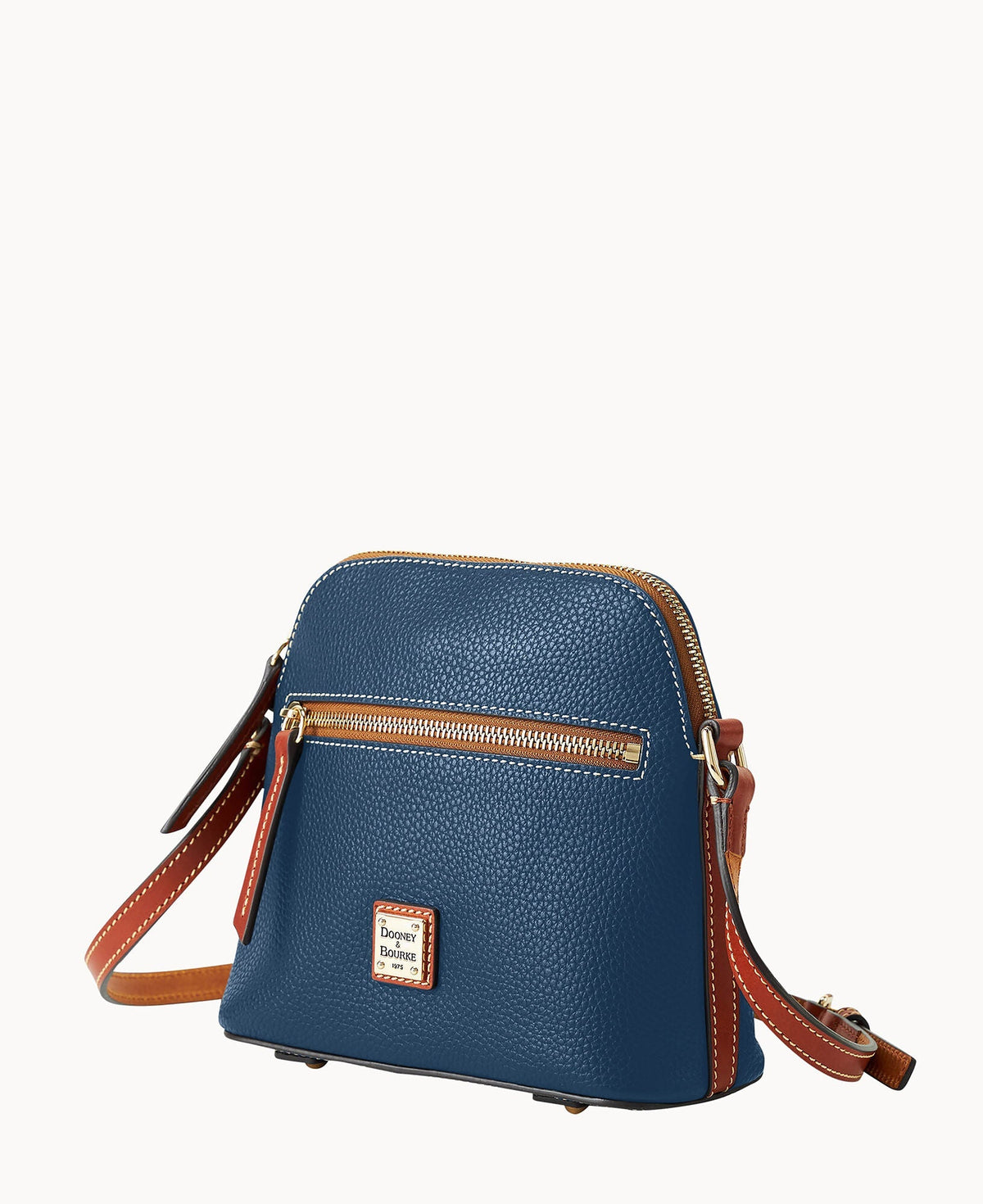 Pebble Grain Domed Crossbody