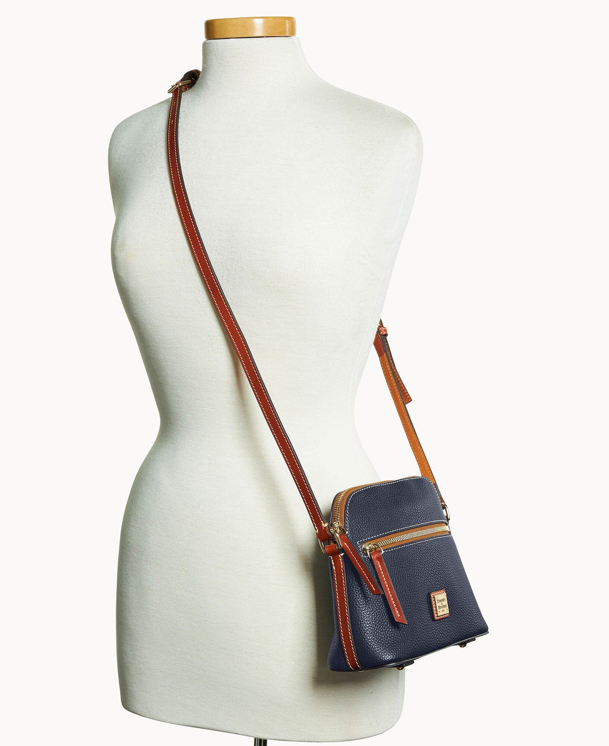 Pebble Grain Domed Crossbody