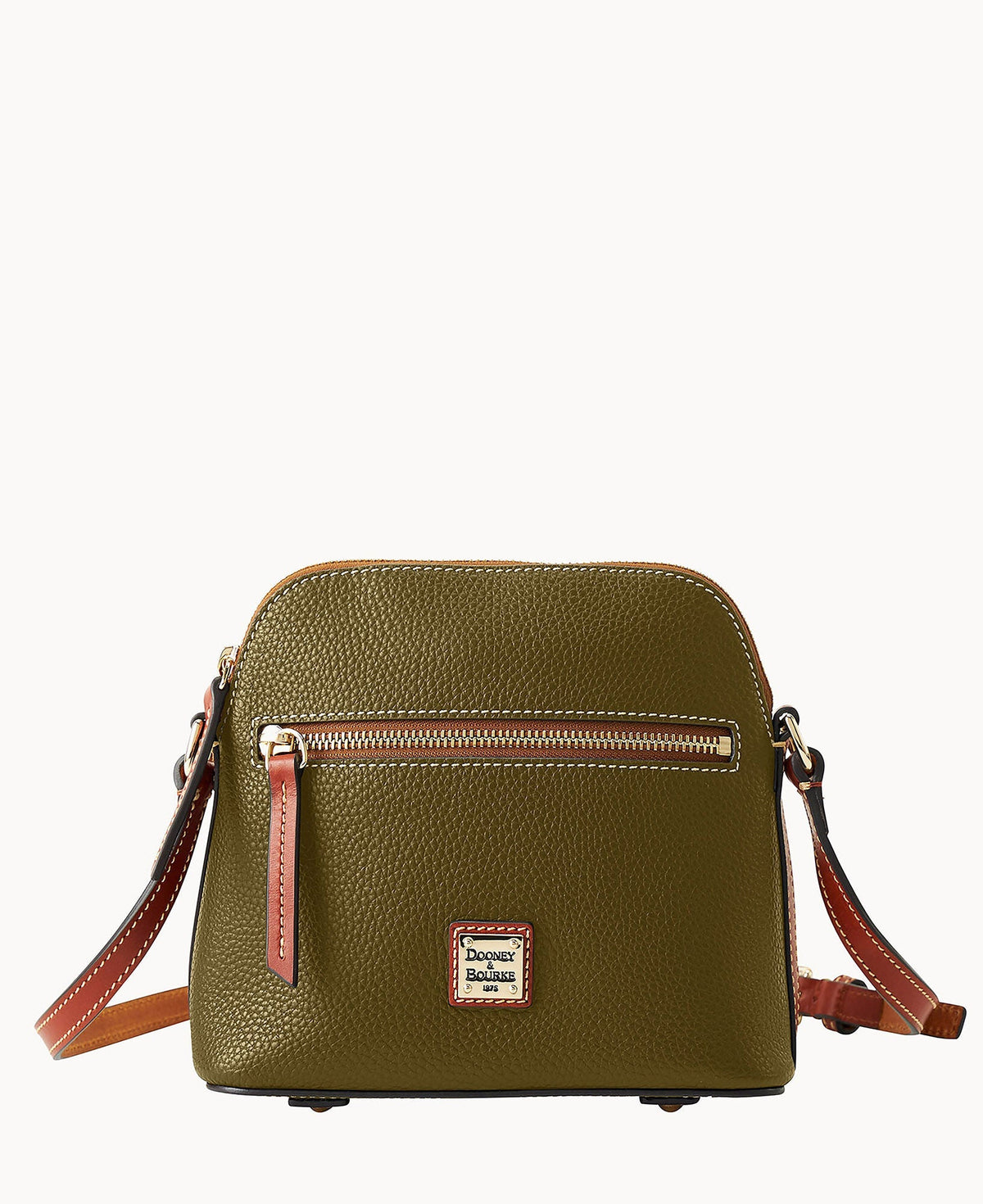 Pebble Grain Domed Crossbody