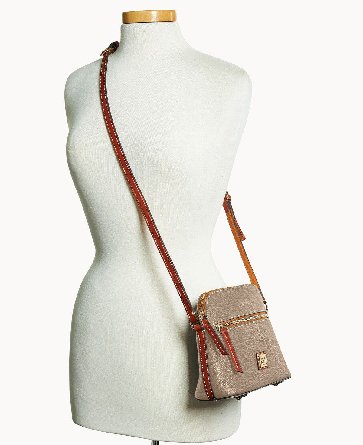 Pebble Grain Domed Crossbody