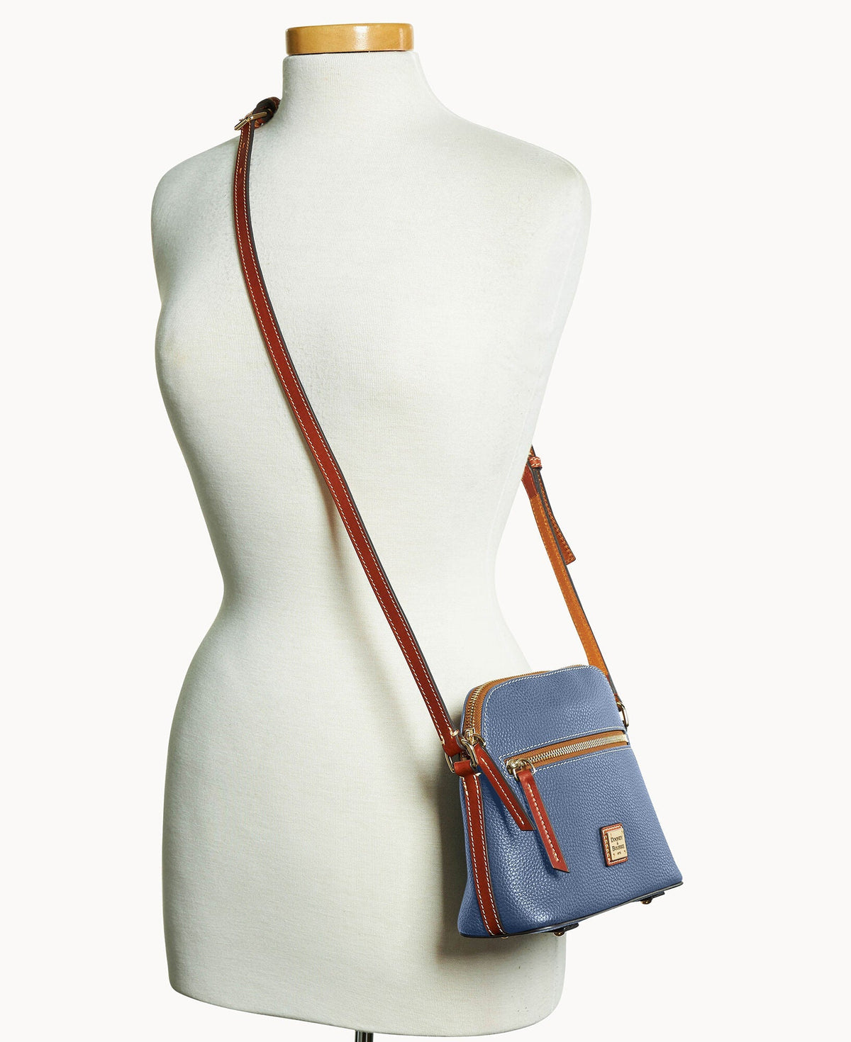 Pebble Grain Domed Crossbody