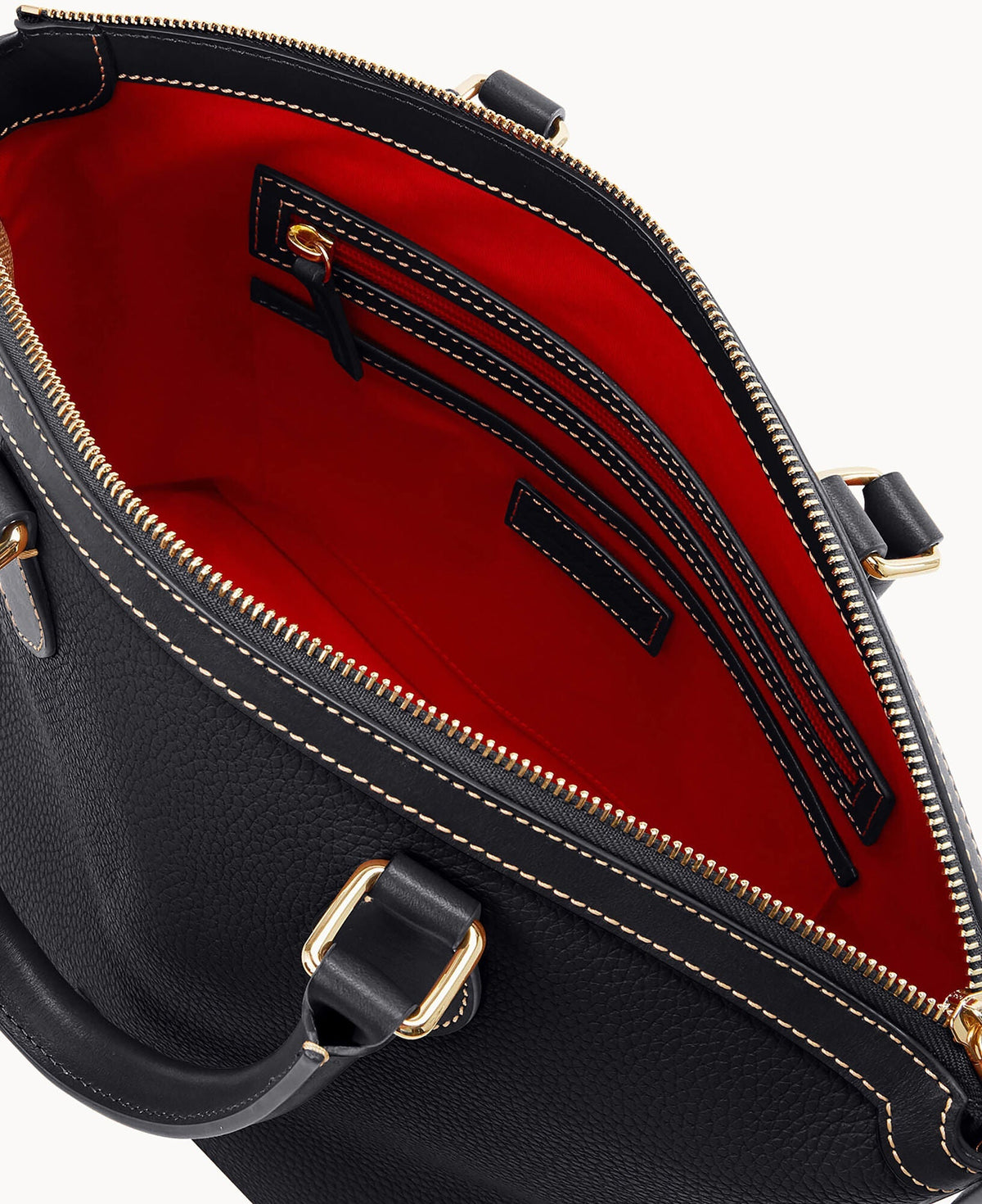Pebble Grain Domed Satchel
