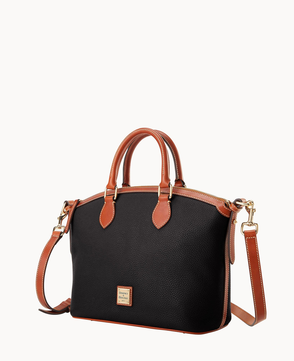 Pebble Grain Domed Satchel