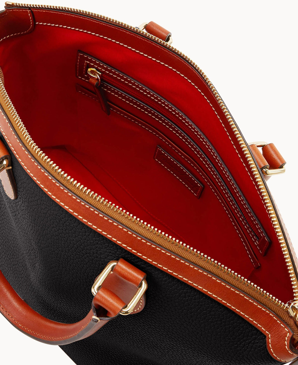 Pebble Grain Domed Satchel