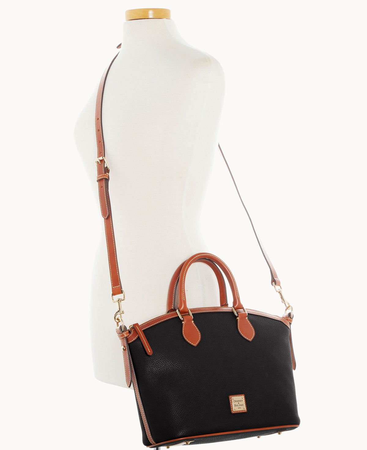 Pebble Grain Domed Satchel