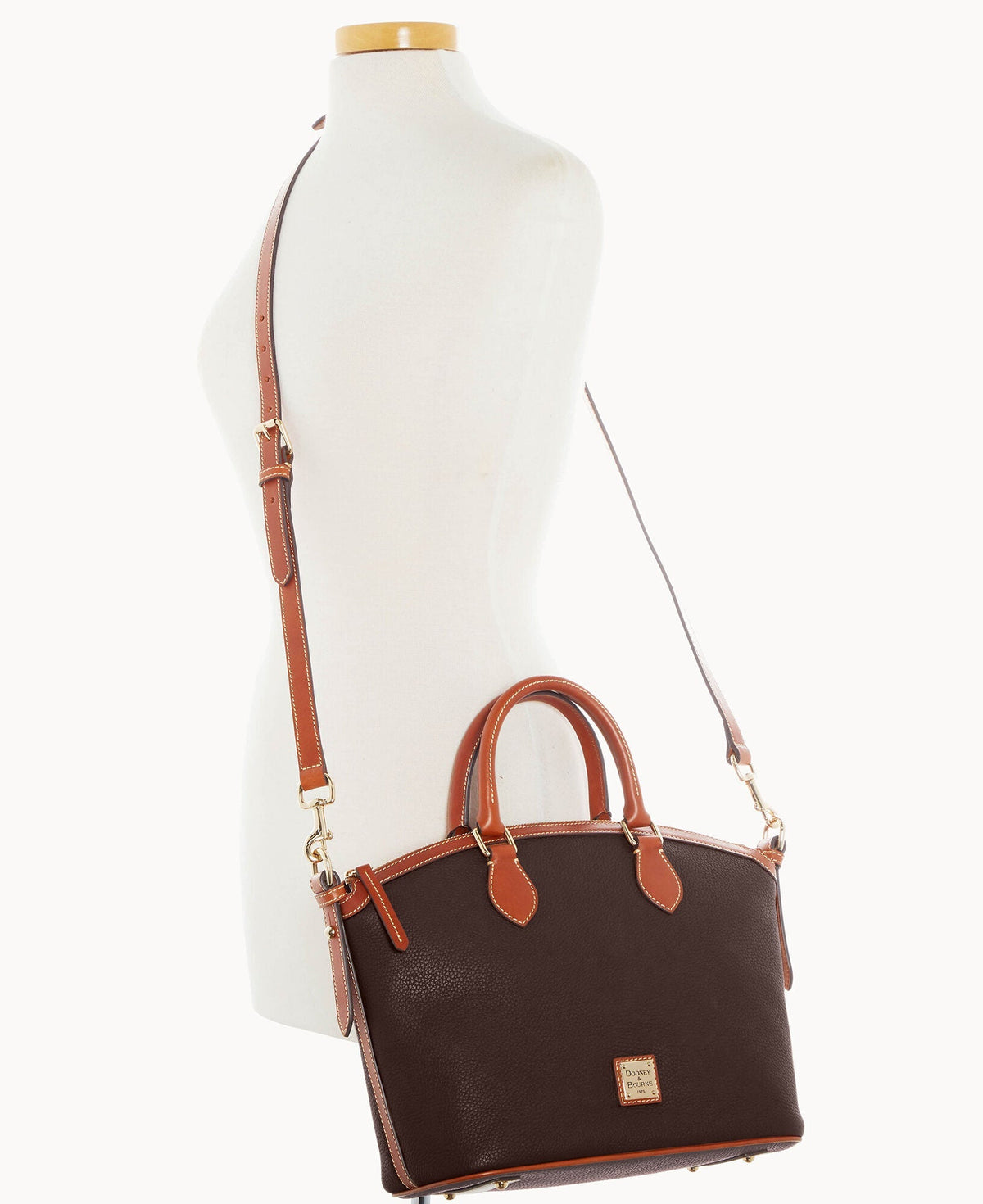 Pebble Grain Domed Satchel