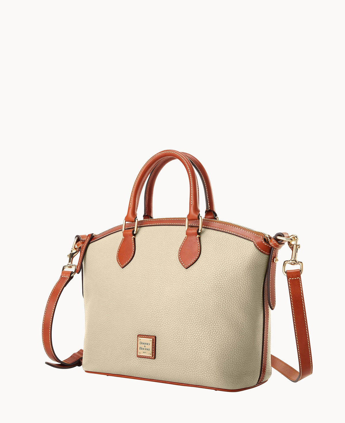 Pebble Grain Domed Satchel