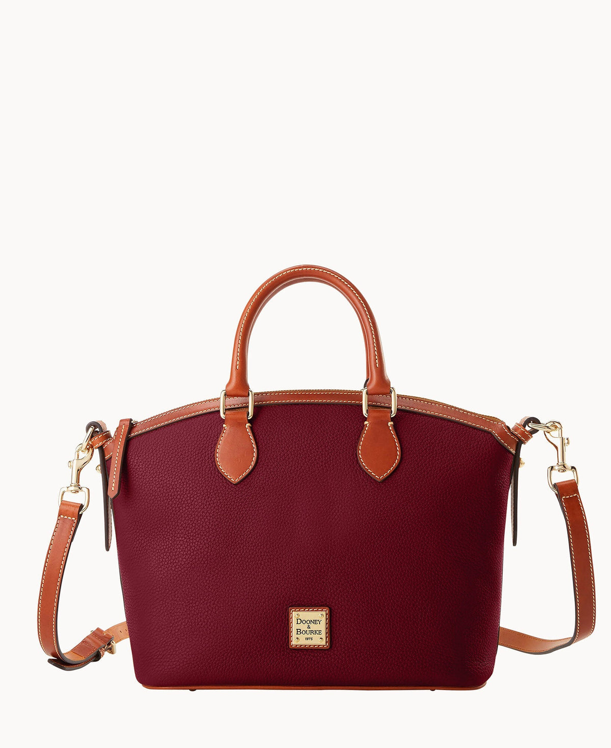 Pebble Grain Domed Satchel