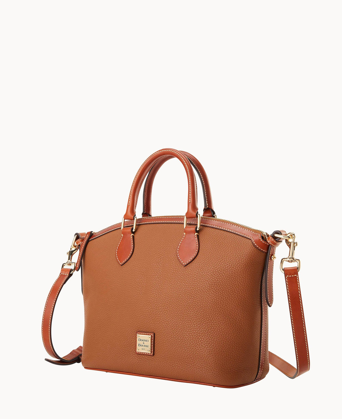 Pebble Grain Domed Satchel