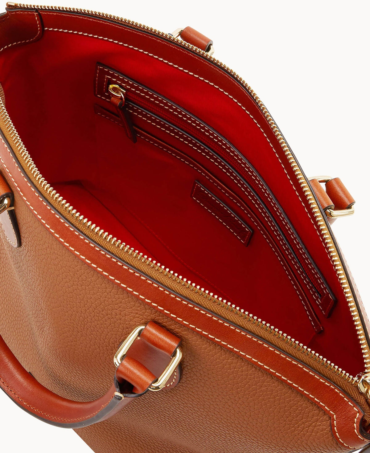 Pebble Grain Domed Satchel