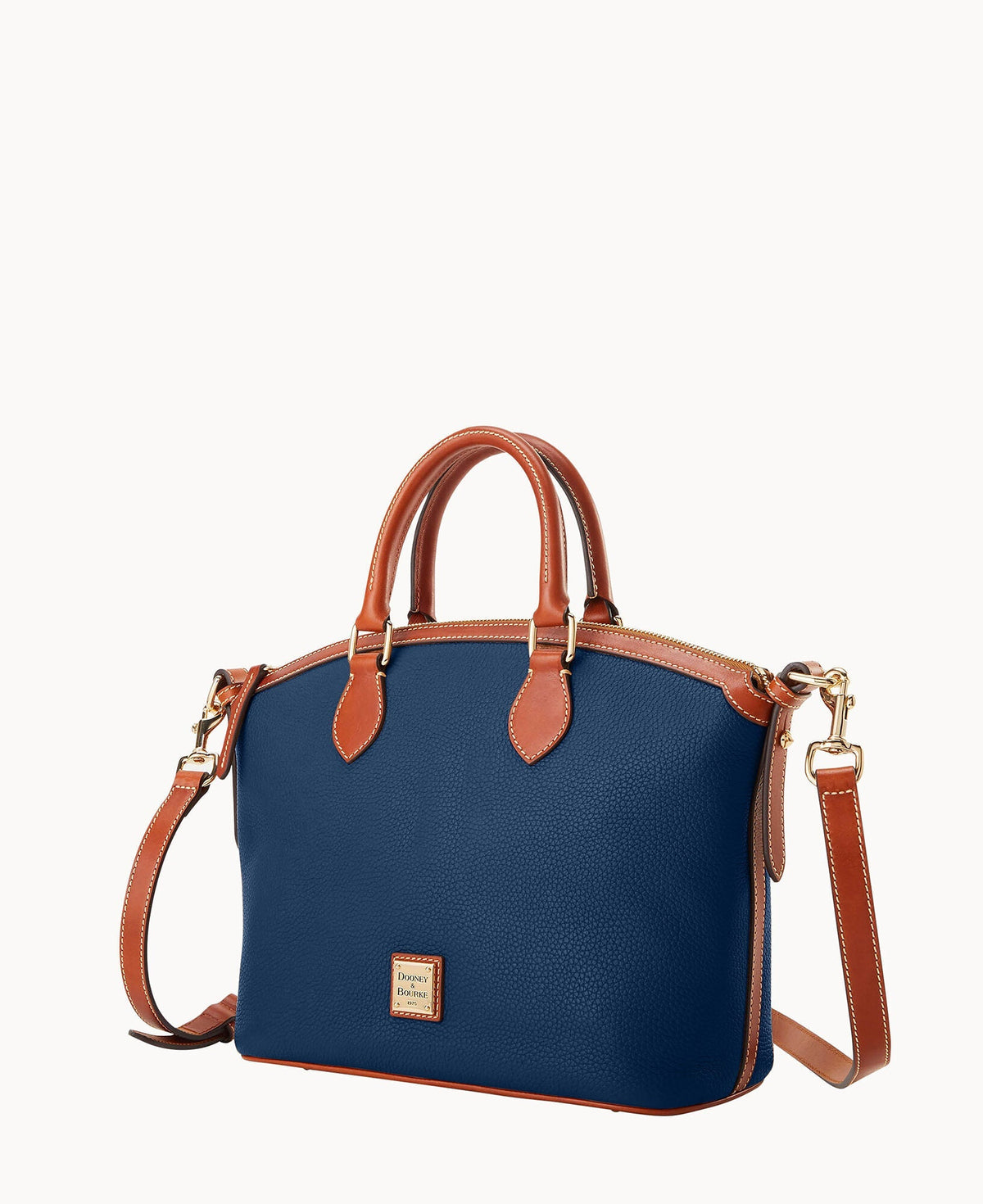 Pebble Grain Domed Satchel