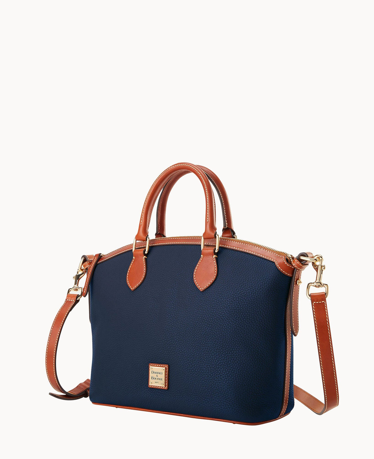 Pebble Grain Domed Satchel