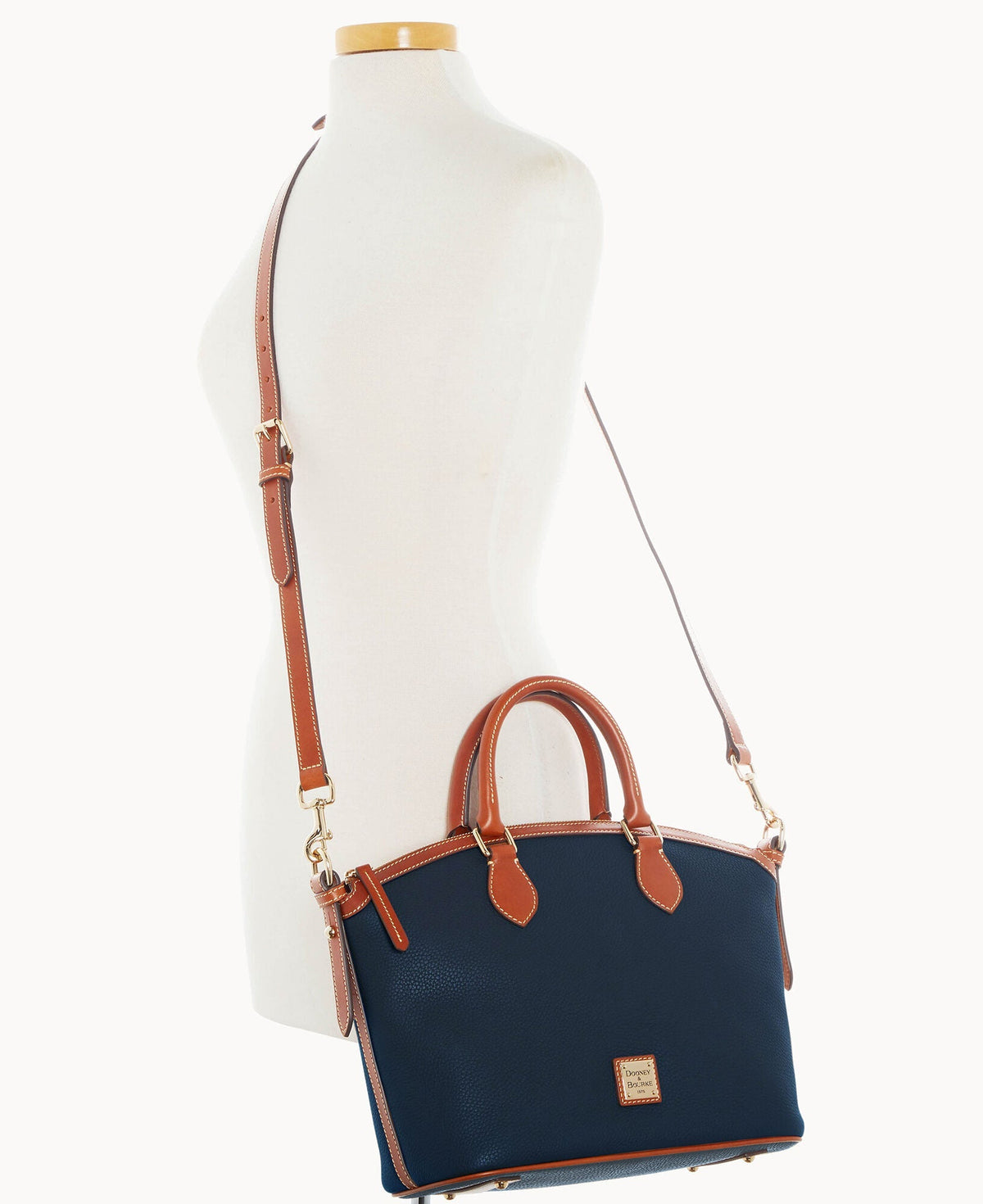 Pebble Grain Domed Satchel