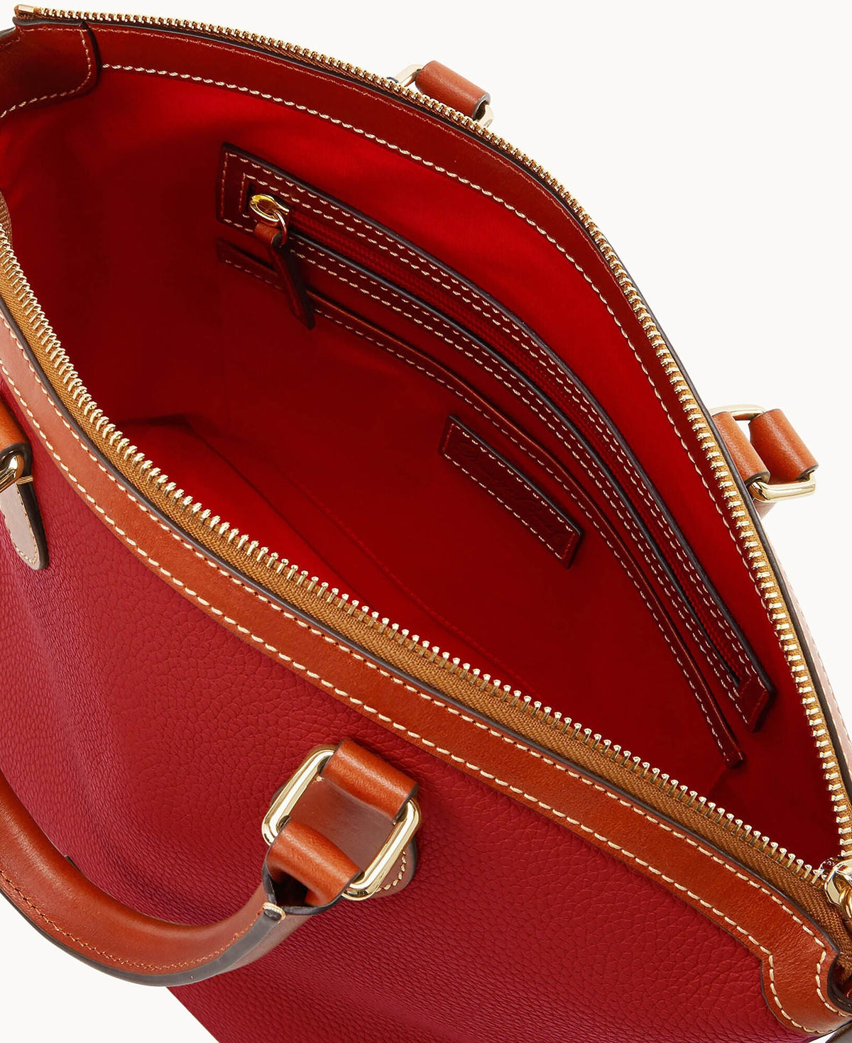 Pebble Grain Domed Satchel