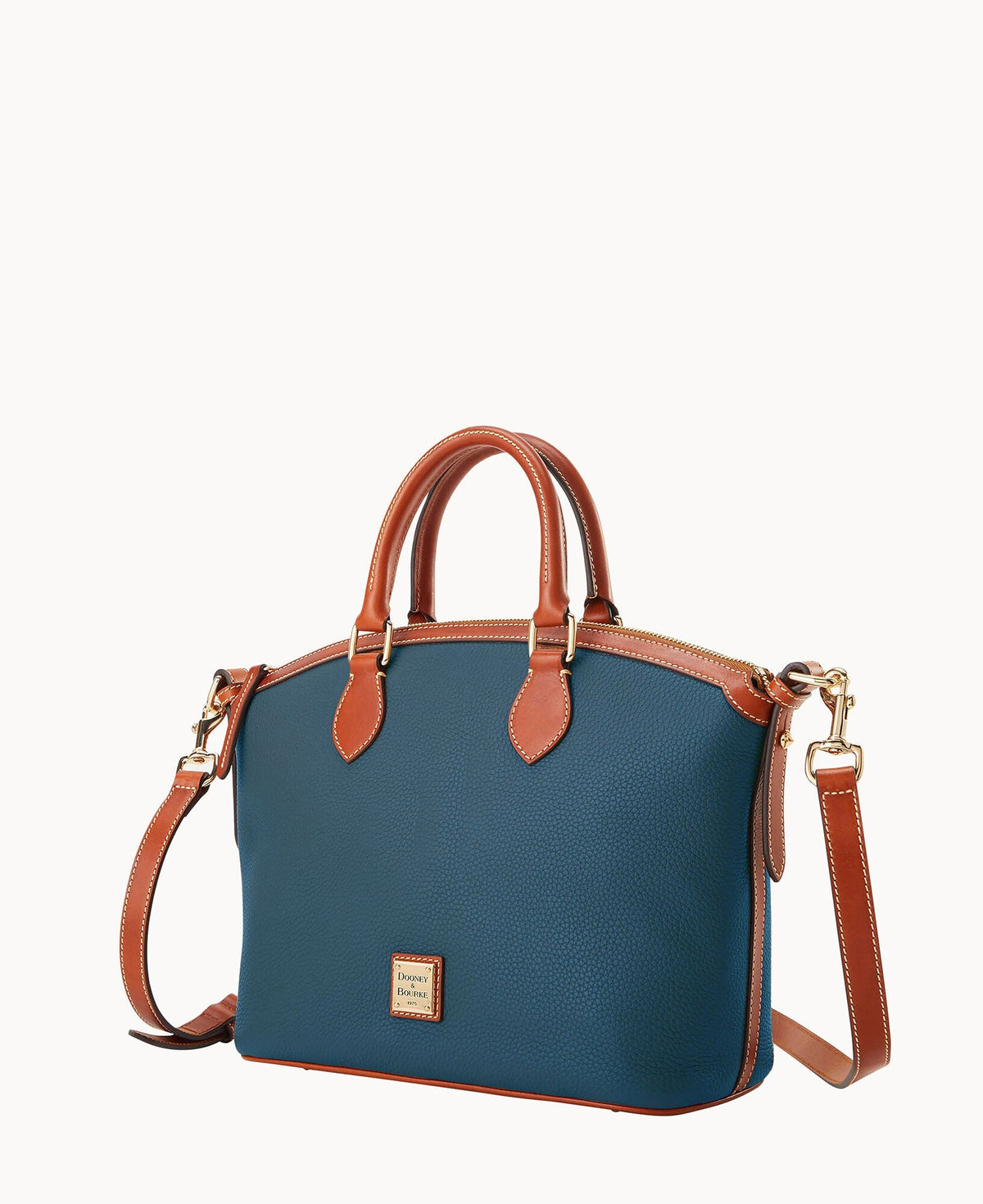 Pebble Grain Domed Satchel