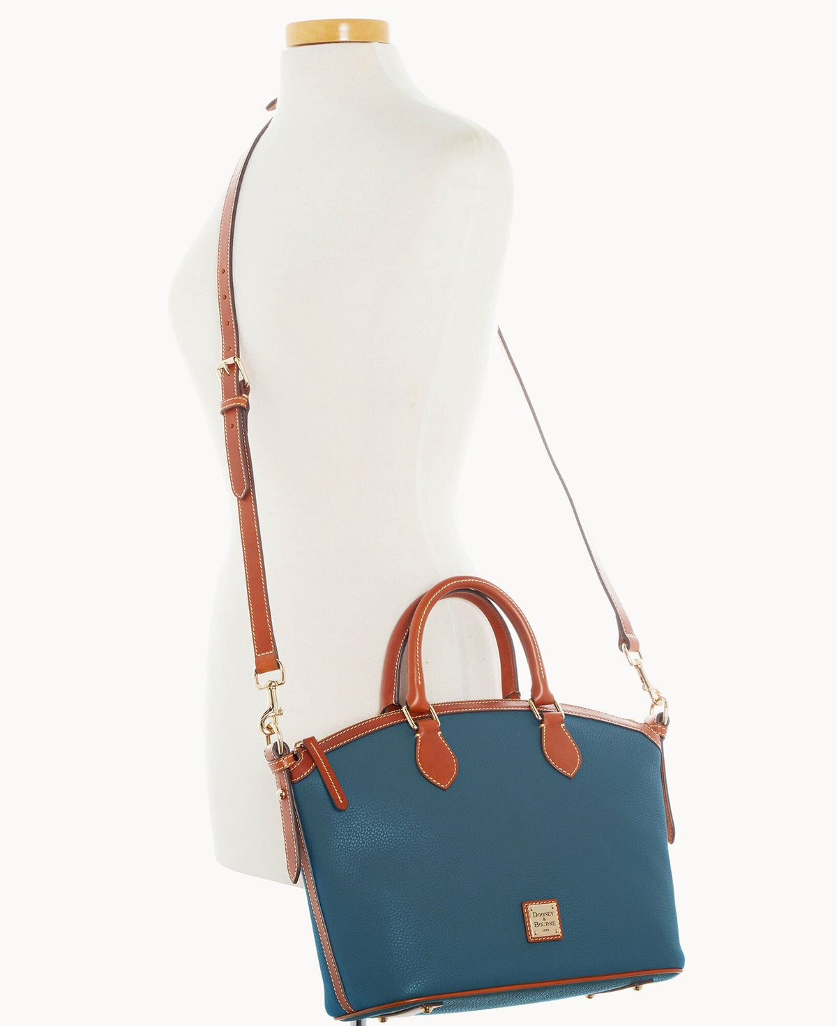 Pebble Grain Domed Satchel