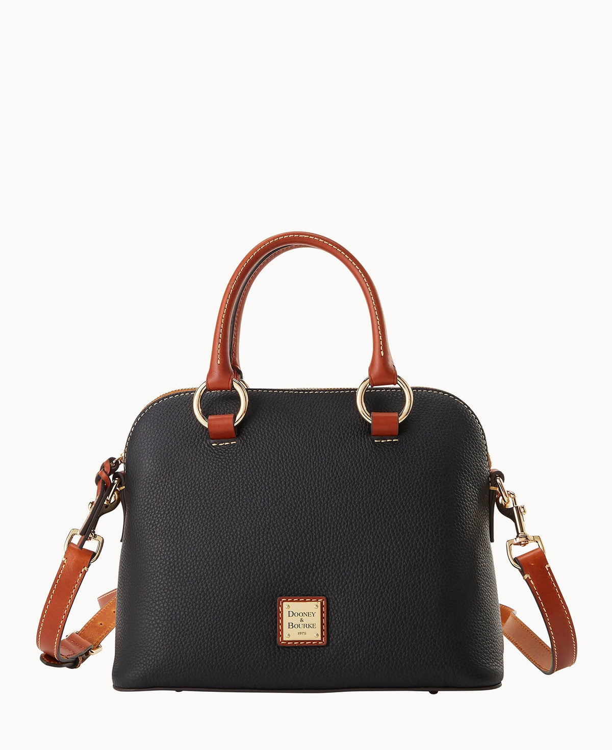 Pebble Grain Domed Satchel