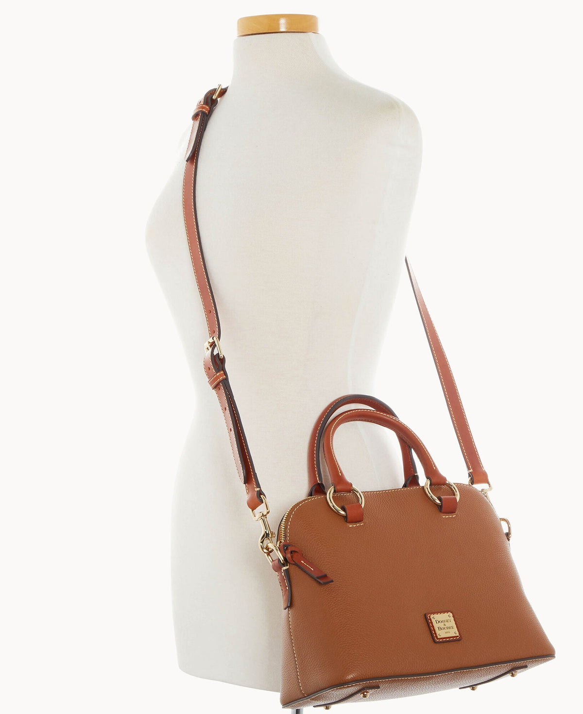 Pebble Grain Domed Satchel