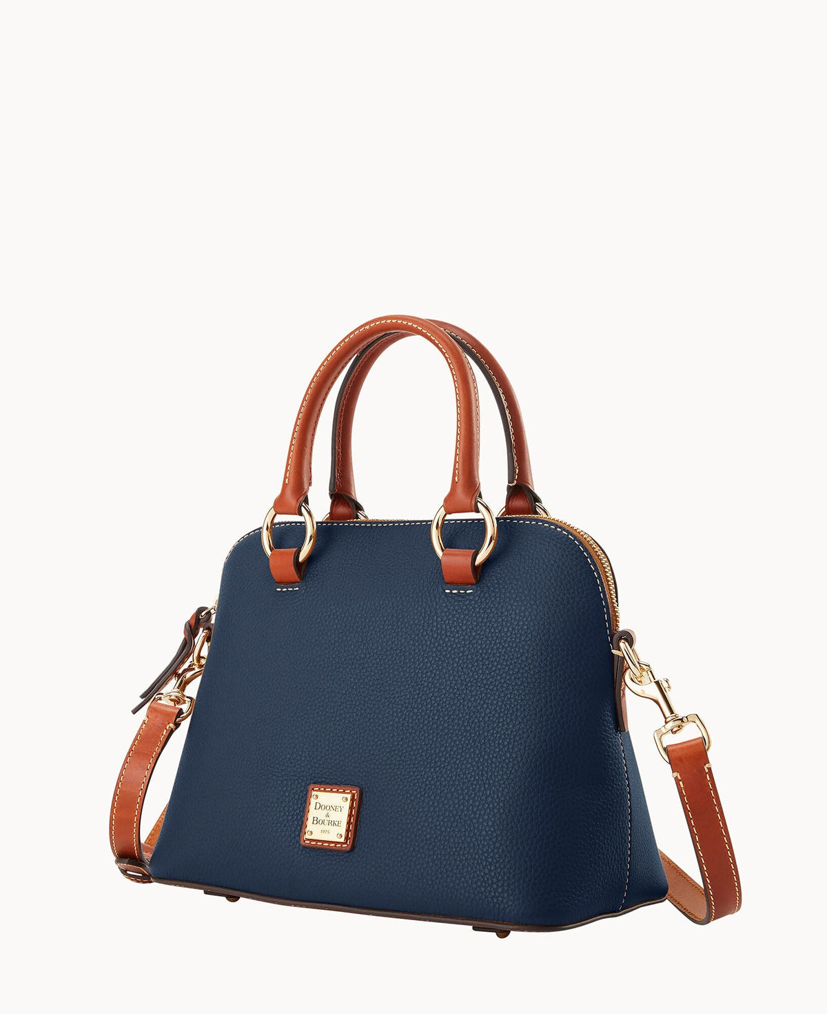 Pebble Grain Domed Satchel