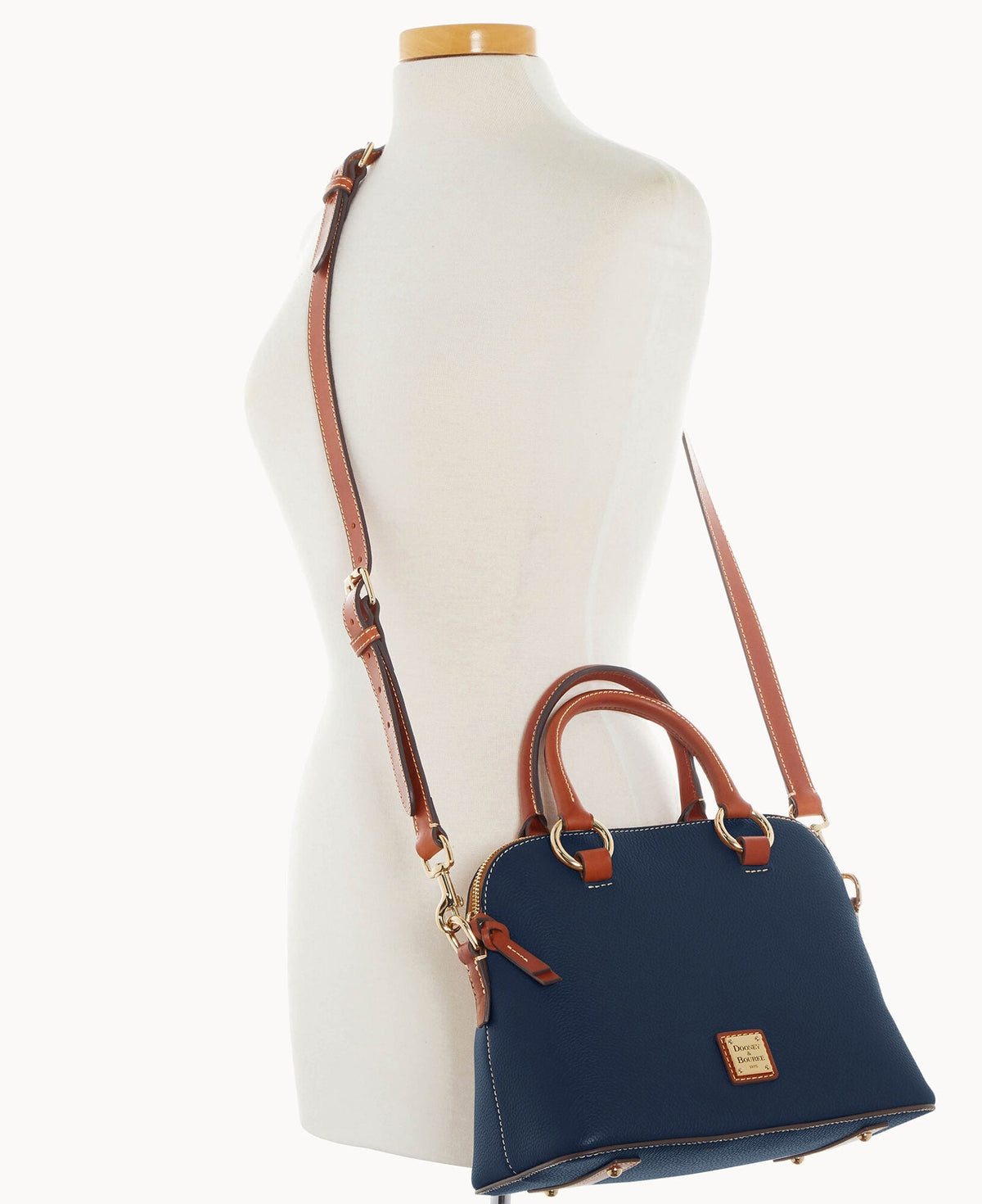 Pebble Grain Domed Satchel