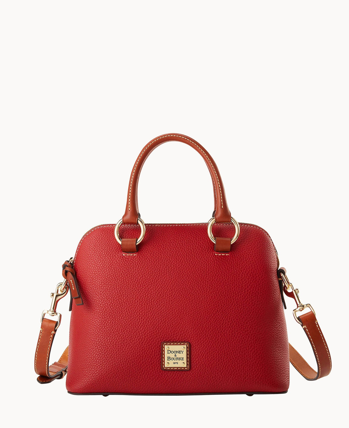 Pebble Grain Domed Satchel