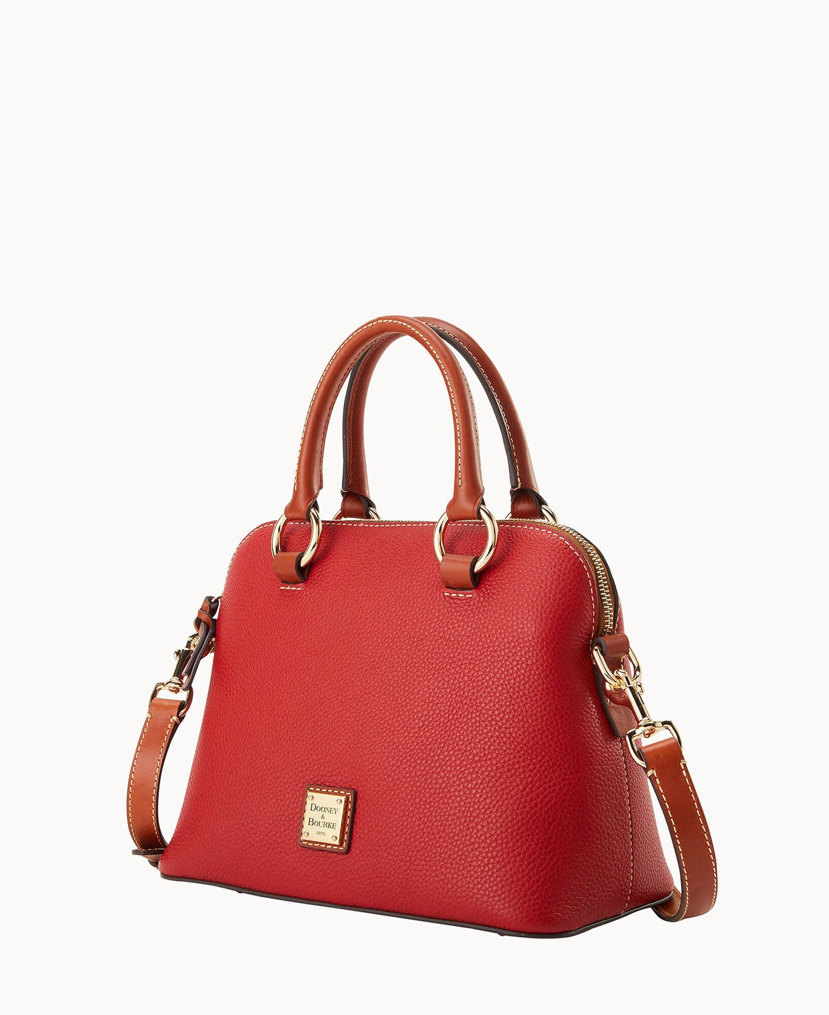Pebble Grain Domed Satchel