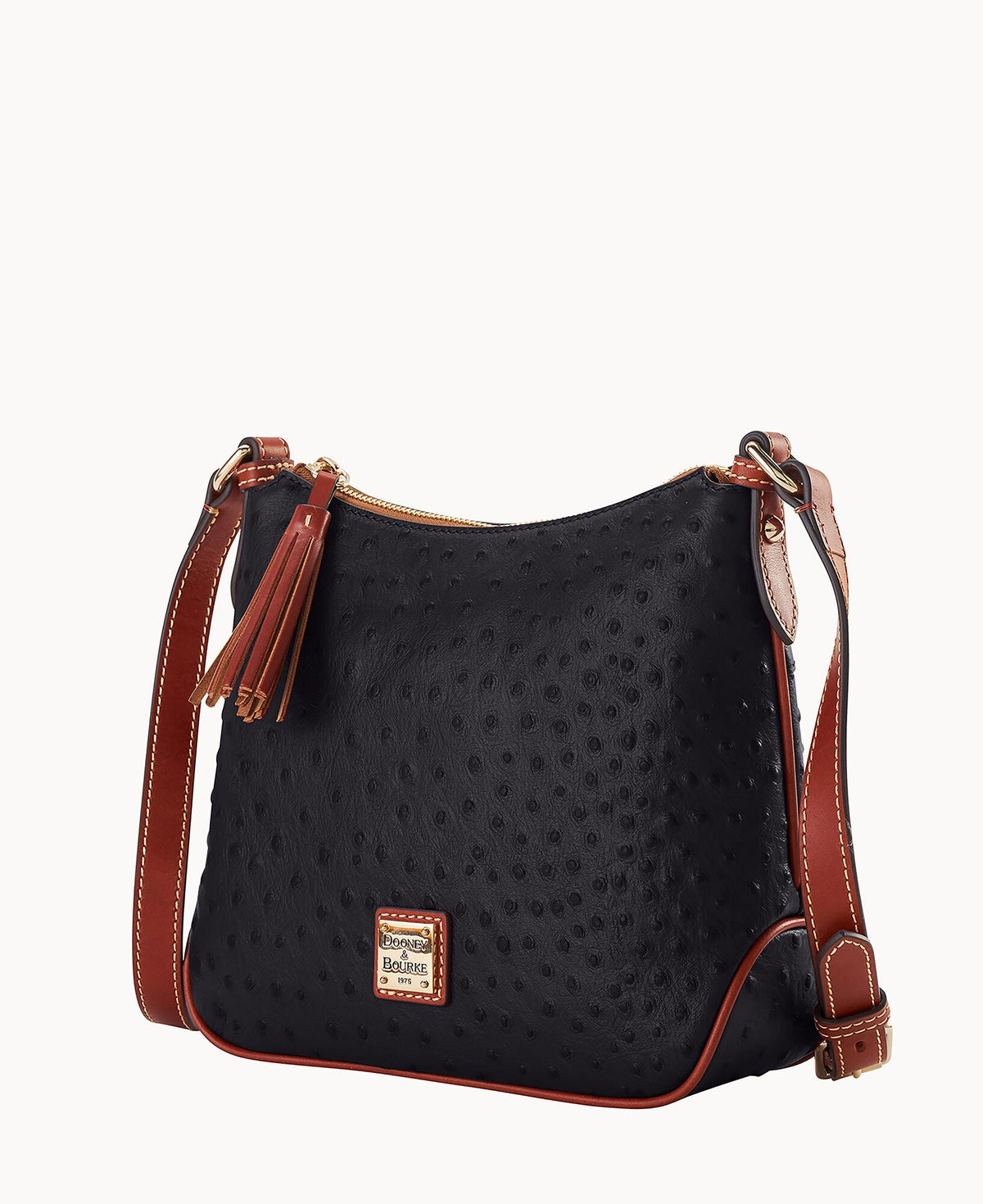 Ostrich Crossbody Hobo