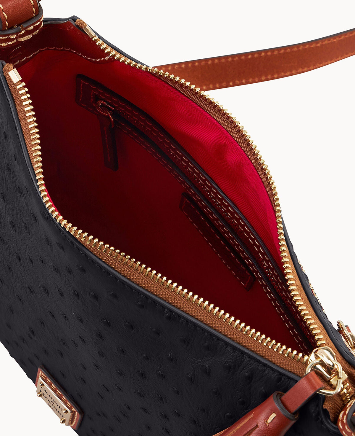 Ostrich Crossbody Hobo